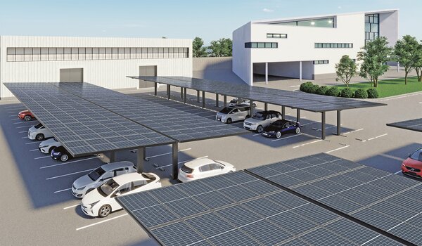 太陽光発電一体型のカーポート「ソリスルーフ」