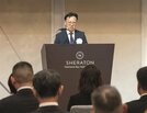 ３カ年計画の骨子を語る秋本社長（２０２５年６月の経営方針説明会にて）